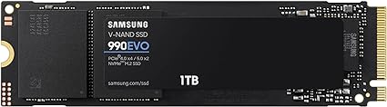 Samsung 990 EVO SSD 1TB, PCIe Gen 4x4, Gen 5x2 M.2 MZ-V9E1T0B/AM